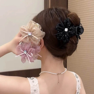 Lưới Ruy Băng Hoa Lấy Kẹp Nữ Cao Cấp Phong Cách Mới Vừa Cá Mập Kẹp Tóc Sang Trọng