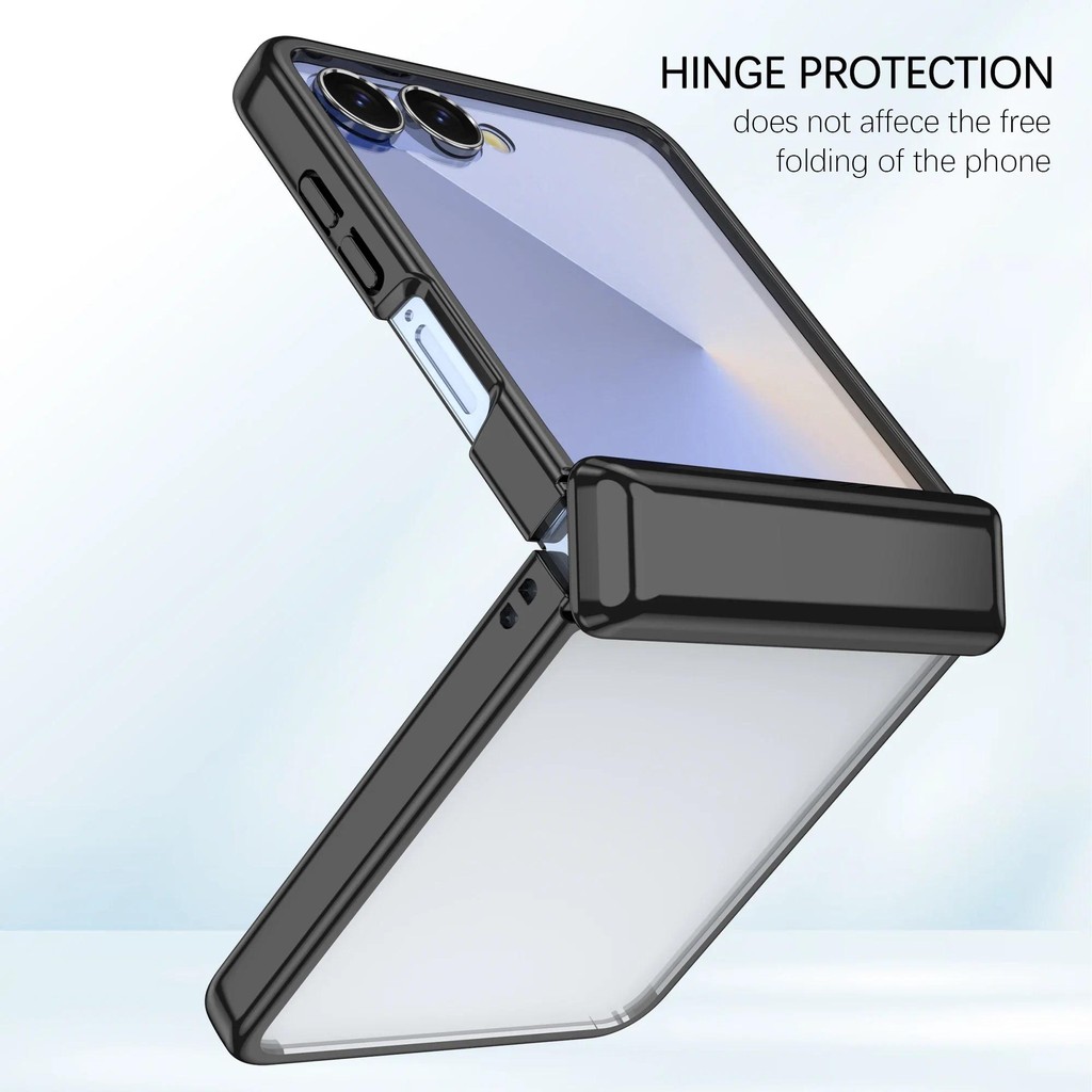 Ốp Điện Thoại Bảo Vệ Bản Lề Mạ Điện Cho Samsung Galaxy Z Flip 7 6 5 Flip7 Flip6 Flip5 Có Phim Cường Lực Bao Gồm