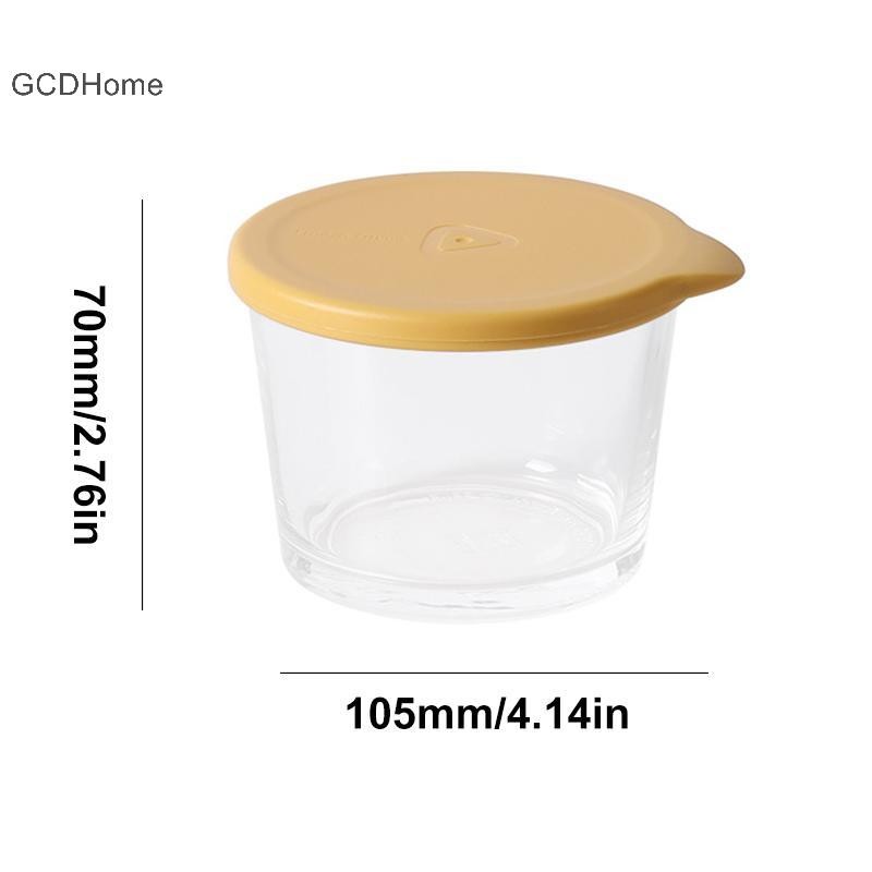 GCDHome 120 / 260ml Cốc Nước Sốt Nhỏ Gia Vị Cốc Có Nắp Chống Rò Rỉ Tròn Vuông Nhúng Bát Bếp Cắm Trại Ngoài Trời Bộ Đồ Ăn HOT