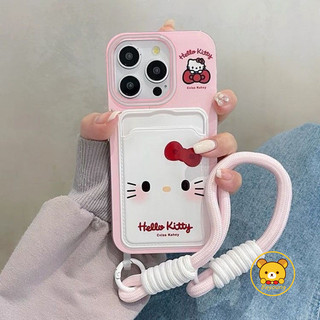 Vỏ Đựng Thẻ Mèo Dễ Thương Cho Vivo iQOO Z10 Z9 Turbo Z10X Z9X Z8 Z8X Z7 Z7X Z6 Z6X Z5 Z5X Z3 Z1 Neo 10 9 8 7 6 5 SE Pro + 3 Vỏ Điện Thoại Hoạt Hình Ốp Lưng Mềm Có Dây tay