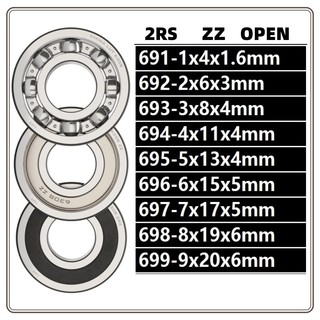 Vòng bi 691 692 693 694 695 696 697 698 699 2RS / ZZ / Vòng bi rãnh sâu mở