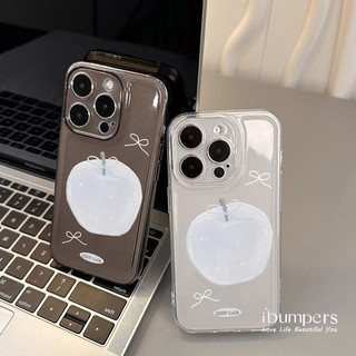 ibumpers Ốp Điện Thoại iPhone Thanh Lịch Trong Suốt Họa Tiết Apple Cặp Đôi Ốp Lưng Trong Suốt TPU Mềm Chống Sốc Cho IPhone 16 15 14 12 13 11 Pro Max IP 7 8 Plus X XS XR