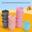 YOLOGO 5 Mẫu Xô Thu Nhỏ Búp Bê, Đồ Trang Trí Nhà Búp Bê Nhựa Mini, 6 Màu 4.7 * 6cm Đồ Chơi Nhà Bếp Nhà Chơi