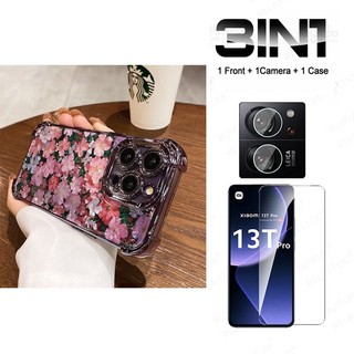 Ốp Hoa Hồng 3 in1 Cho Samsung S22 S22U S22plus S23 S23fe S23U S23 + Vỏ Điện Thoại Mềm Chống Rơi Vỏ Bảo Vệ Dễ Thương 3TGQ