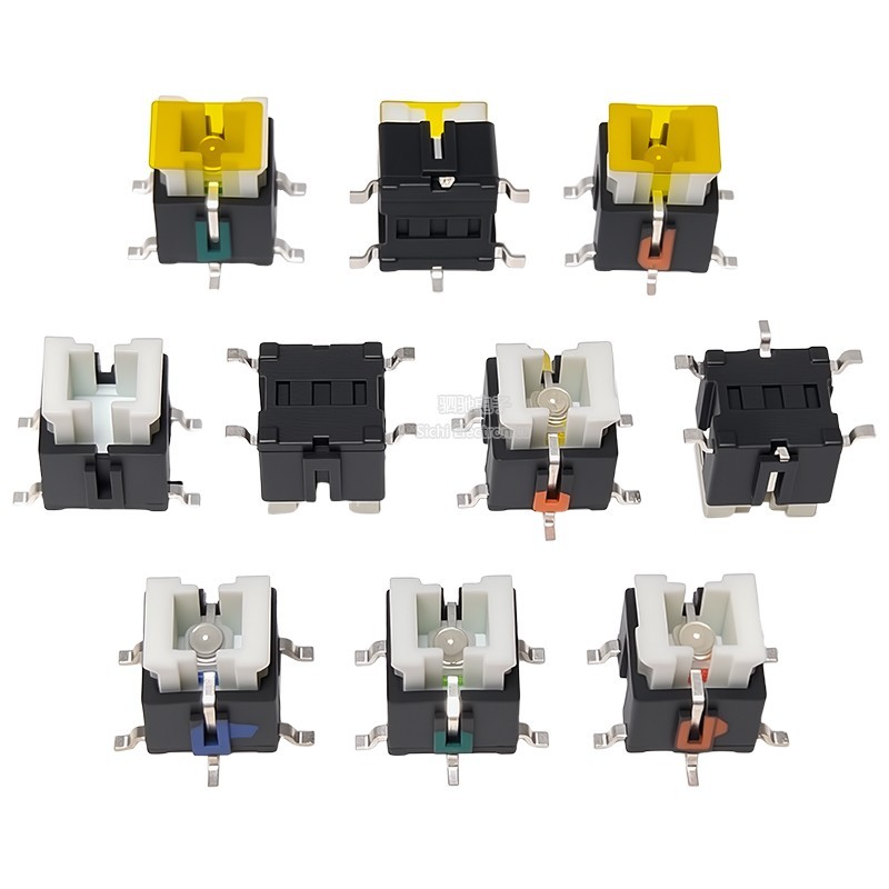 Tact Switch 6 * 6 * 7.2 Miếng dán có nút đèn LED 6 Pin Micro Switch Đèn đỏ Ánh sáng vàng Ánh sáng xanh xanh 7MM