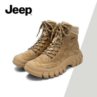 Giày Bốt Martin Nữ Mới JEEP - Phong Cách Anh Quốc, Thu Đông, Hàng Hóa Ngoài Trời, Chống Trơn Trượt, Chống Mài Mòn, Đế Dày, Giữ Mắt Cá Chân, Phong Cách