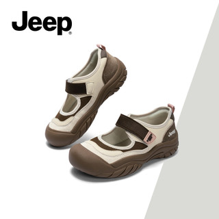 JEEP Nữ Mùa Hè Mới Phát Hành Thể Thao Ngoài Trời Giày Mary Jane, Dép Mềm Chống Dính, Dép Thoáng Khí Cắt Để Mặc Ngoài Trời