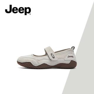 JEEP Pháp Mary Jane Giày Nữ Phong Cách Mới Xuân Thu Retro Giày Da Nhỏ Chống Trơn Trượt Nông Miệng Giày Đế Bằng