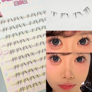 IOIIK lông mi giả 5-7mm DIY Lower Lash Extension Cosplay Cụm mi riêng lẻ Thoải mái cả ngày và đêm