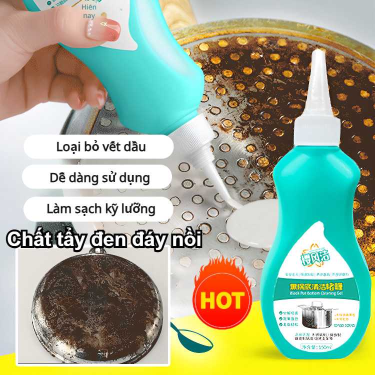Nước Tẩy Rửa Vết Bẩn Đáy Nồi Và Dầu Mỡ Nhà Bếp Đa Năng - Hình Ảnh Thực Tế