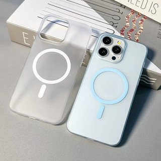 Ống điện thoại sạc trong suốt không dây từ tính siêu mỏng chính hãng cho iPhone 16 15 14 Plus 13 12 11 Pro Max cho vỏ PC cứng
