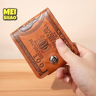 Ví Nam MeiShao Với 100 Đô La Mỹ Họa Tiết Ví Da Nam Đựng Thẻ Ảnh Thời Trang Dung Tích Lớn Ví Ví Ví Túi