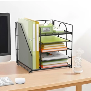 SA Nặng Kim Loại Tổ Chức Tài Liệu Kim Loại 5 Tầng Khay Đựng Chữ Có Giá Sách Cho Văn Phòng Tại Nhà Phụ Kiện Học Tập
