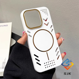 Ốp Làm Mát Từ Tính Cho iPhone 16 Pro Max 15 14 13 12 Pro Max 14 / 15 / 16Plus 16e Vỏ Cứng Acrylic Chống Sốc Tản Nhiệt Chống Vân Tay Vỏ Bảo Vệ