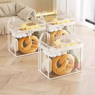 Túi đựng búp bê NEATNOOK, có tay cầm có dây kéo Hộp sắp xếp có thể nhìn thấy trong suốt, Đồ chơi lưu trữ dung lượng lớn chống bụi đa năng