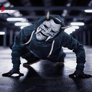 Ea Nhật Bản Ma Hannya Mặt nạ hóa trang Halloween Prajna Mặt nạ nửa mặt Samurai VN