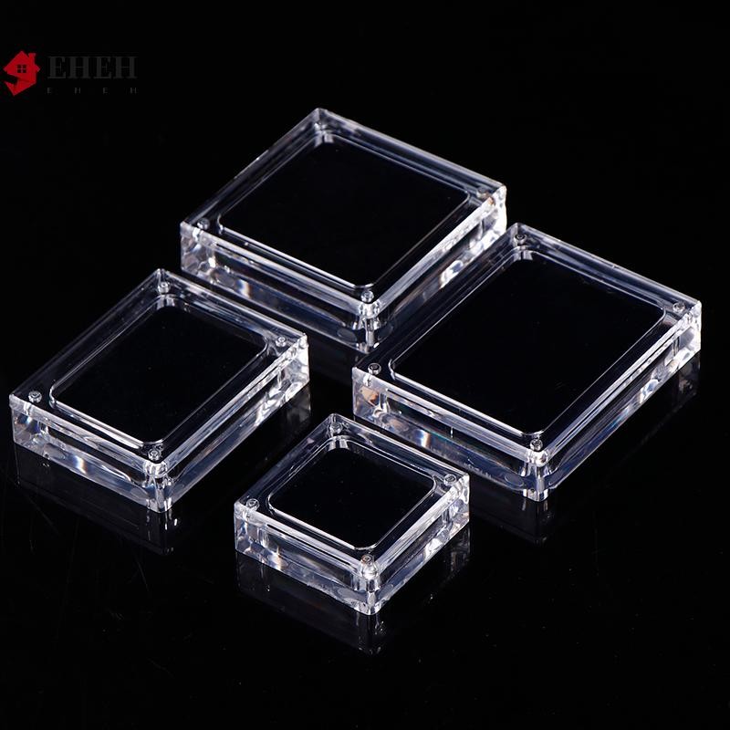 EA Acrylic Glass Top Gem Box Gem Display Stand Holder Storage Organizer Case VN