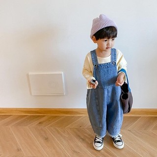 Mùa Xuân Thu Phong Cách Mới Trẻ Em Rời Rộng Quần Lót Mở Quần Jean Bé Trai Bé Gái