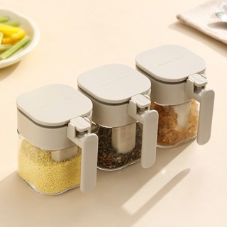 Hộp Gia Vị Kín Chống Ẩm Gia Vị Chai Bảo Quản Nhà Bếp Hộ Gia Đình Thìa Chất Liệu Sub-bottling Chai Gia Vị Bình Muối Bình Lắc Gia Vị 7.28 ERJ