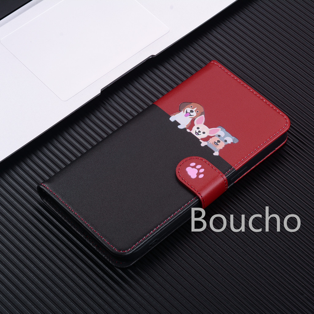 Dành Cho Xiaomi Poco X7 Pro M7 Pro F7 11T 13T 14T Pro 13 Pro Ví Da Thú Cưng Dễ Thương Vỏ Điện Thoại Có Thẻ Chống Sốc Ốp Lưng Từ Tính Vỏ Lật