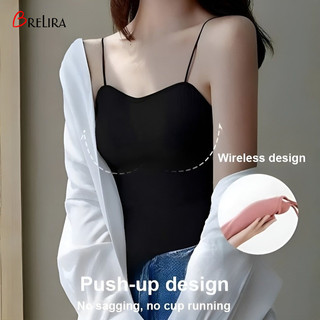 『 Brelira 』 Áo Vest Đệm Gợi Cảm Nữ Dây Mỏng Liền Mạch Mềm Mại Không Tay Trơn Bọc Ngực Ống Top