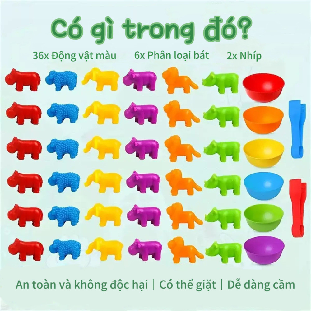 Animal Cognition Counting Color Classification Sensory Training Educational Toys for Kids