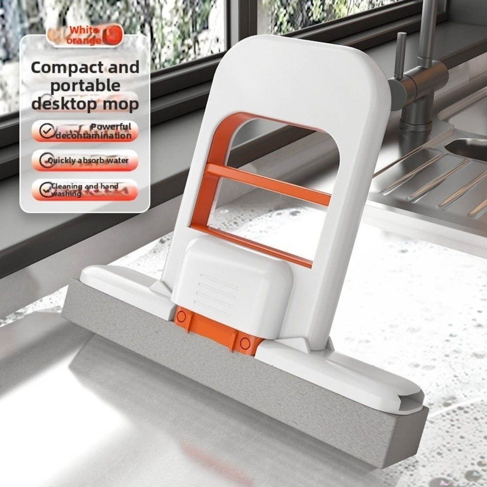 ESSENCEH Cây lau nhà mini để bàn, gấp gọn, dùng khô ướt, thấm nước, bền