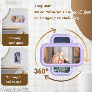Hộp đựng điện thoại chống nước 360°, Xoay đa chiều, cảm ứng nhạy, lắp đặt dễ dàng cho phòng tắm