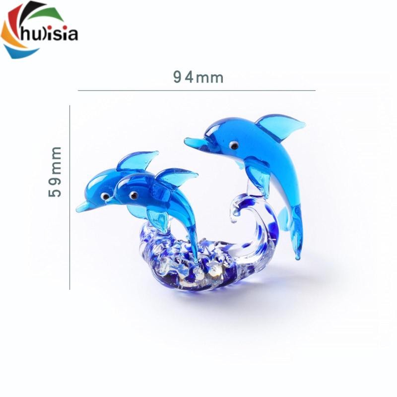 chulisia Trang Trí Cá Heo Trong Suốt Tượng Cá Heo Trang Trí Trung Tâm Trang Trí Kệ Sách Thủ Công Phòng Khách Kính Cá Heo Đồ Trang Trí