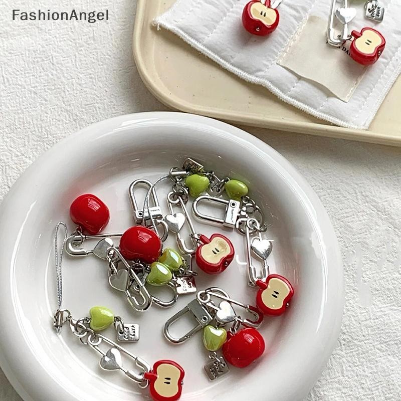 FashionAngel Ngọt Ngào Trái Tim Tươi Mát Móc Khóa Dây Xích Điện Thoại May Mắn Đính Hạt Mặt Dây Chuyền Quyến Rũ Ba Lô Trang Trí Bé Gái Thời Trang Camera Dây VN