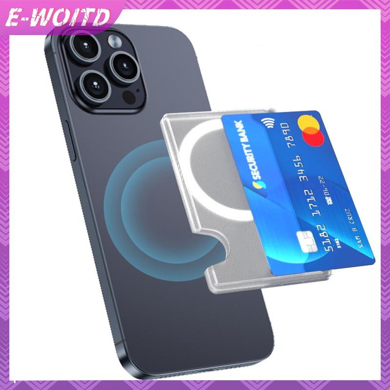 E-woitd Trong Suốt Từ Thẻ Điện Thoại Ốp Lưng Cho Iphone 12 Cho Magsafe Cho Samsung Xiaomi Huawei Cho Thẻ ID Thẻ Ngân Hàng HNVN