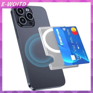 E-woitd Trong Suốt Từ Thẻ Điện Thoại Ốp Lưng Cho Iphone 12 Cho Magsafe Cho Samsung Xiaomi Huawei Cho Thẻ ID Thẻ Ngân Hàng HNVN