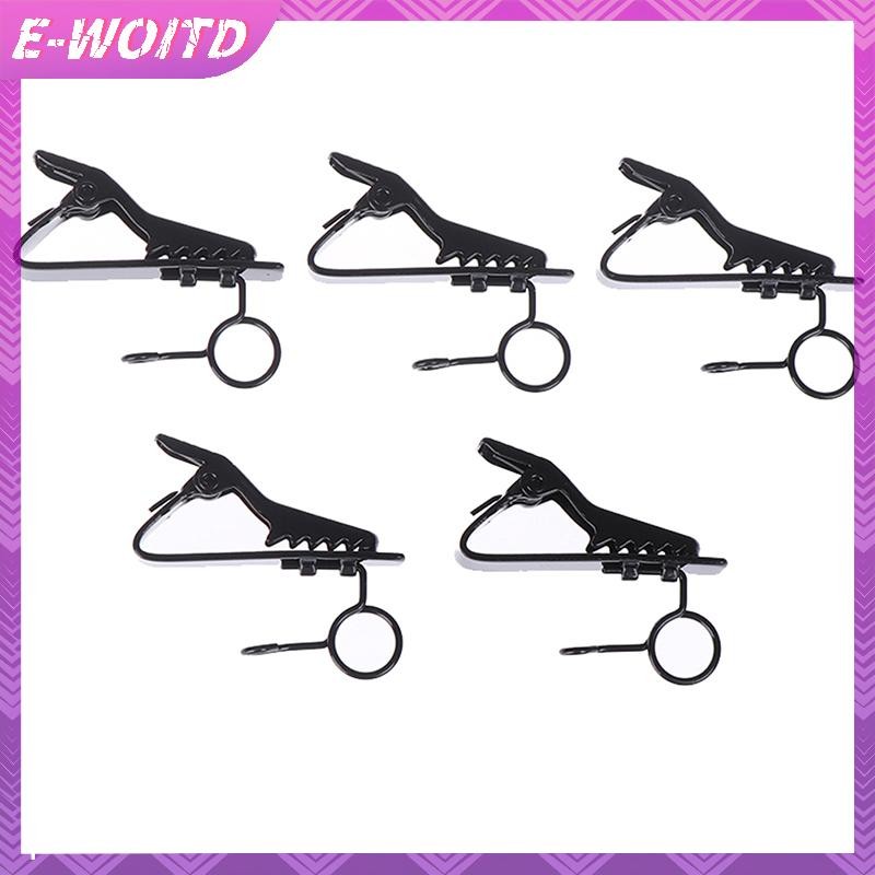 E-woitd 5 Chiếc Micro Sắt Kẹp Cà Vạt Kẹp mic Viền Cổ Kẹp Micro Phụ Kiện HNVN