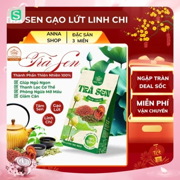 Trà Sen Gạo Lứt Linh Chi, Trà Thảo Mộc, Tâm Sen, Lá Sen, Gạo Lứt, Linh Chi, Giảm Cân, Ngủ Ngon, Tuần Hoàn Máu