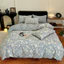 Bộ Chăn Ga Gối Chất Liệu Mới Hiện Đại Cotton Đũi Gấm Họa Tiết Cổ Điển Hoa Lá - MemMinBedding Luxury