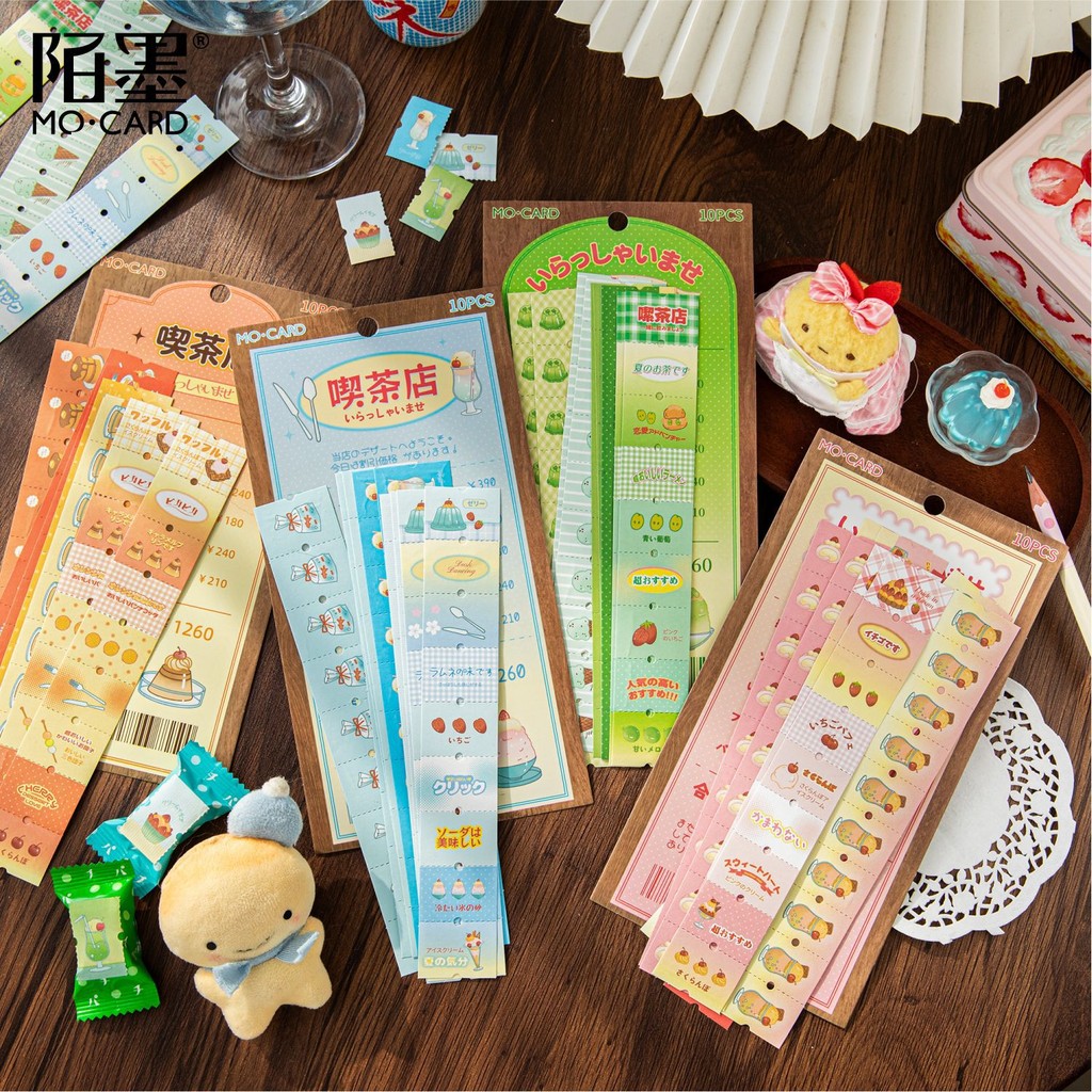Stickers - Bộ 10 Tờ Nhãn Dán TEASHOP TAG Mocard Trang Trí | Shopee Việt Nam
