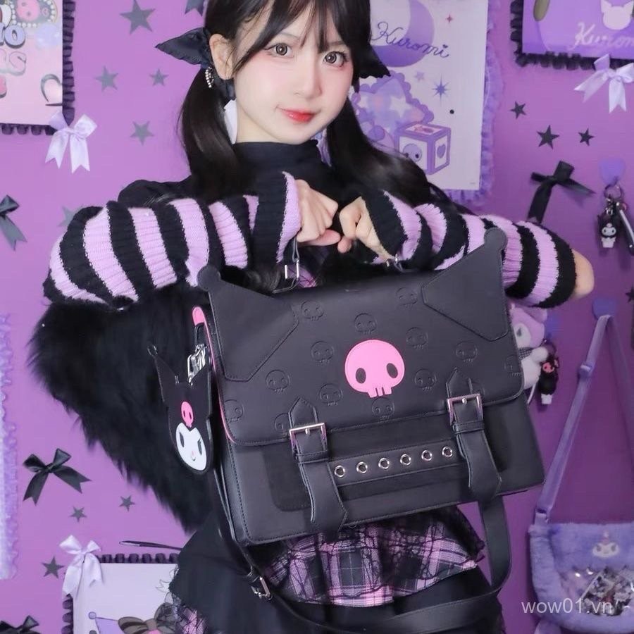Bán Chạy Kuromi Đồng Thương Hiệu Túi Nữ Phong Cách Mới Nguyên Bản Túi Có Thể Là Ba Lô Đơn jk Túi Preppy Túi Xách