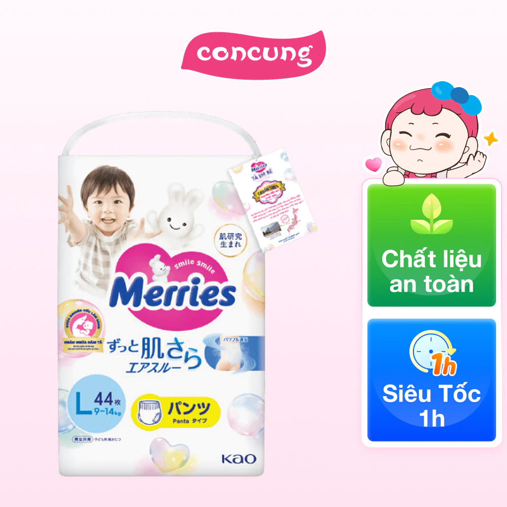 Tã quần Merries size L 44 miếng ( 9-14kg)