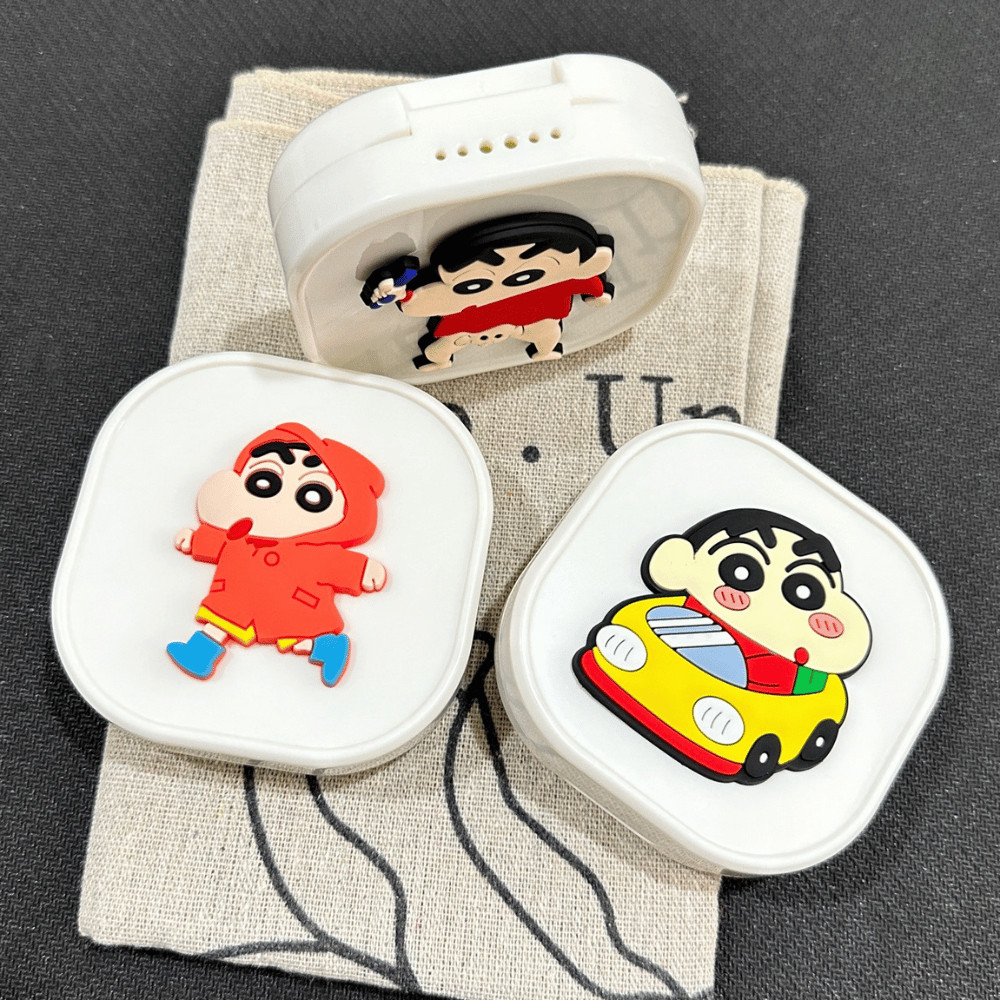 Khay Đựng Niềng Răng Hình Shin Hộp Đựng Hàm Duy Trì Pochacco Có Gương Nắp Đậy Hoạt Hình Nổi Dễ Thương