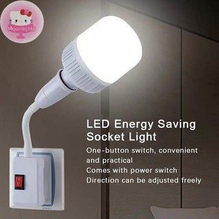 Moonlights E27 Đế Đèn Linh Hoạt Uốn Cong Đèn Tường Ổ Cắm Adapter Cắm Bóng Đèn Nối Dài Giá Đỡ EN