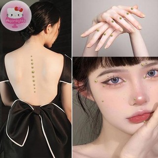 Moonlights Miếng Dán Mũi Giả Stud Tự Dính Kim Cương Giả Không Xuyên Mắt Tai Mặt Trang Sức Cơ Thể Cho Nữ Miếng Dán Pha Lê EN