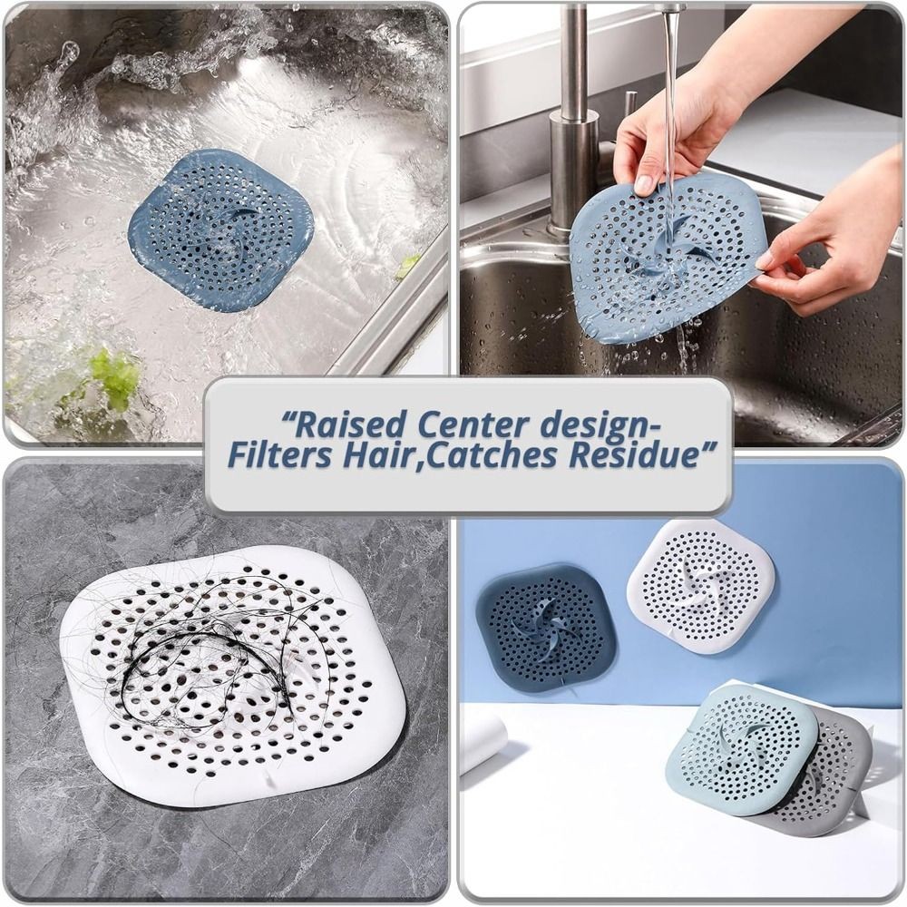 Vỏ thoát nước AWNGD, có cốc hút với chất liệu TPR Máy bắt tóc, Sử dụng trong gia đình Dễ dàng vệ sinh Bộ lọc thoát nước vòi hoa sen cho phòng tắm Bồn rửa nhà bếp