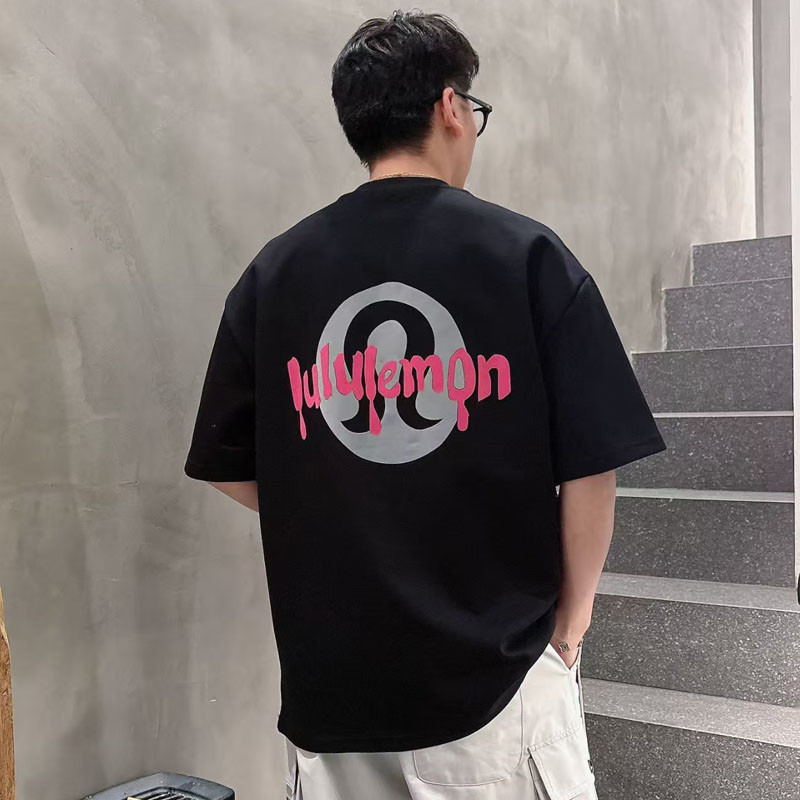 Lulu Lulu Thư Mùa Hè Nam Nữ Cặp Đôi Mặc Cotton Nguyên Chất Thể Thao Áo Thun Tay Ngắn