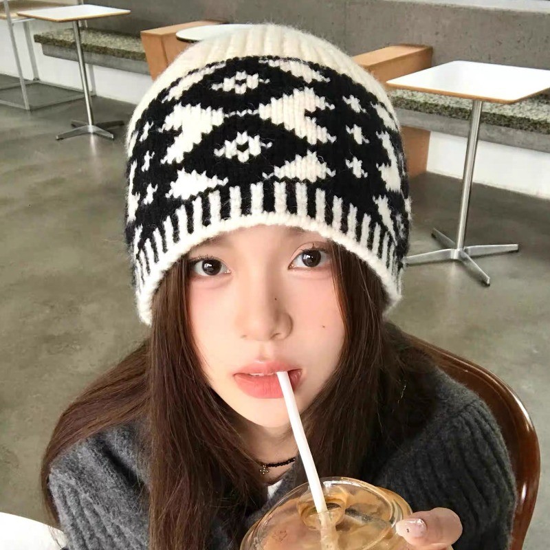 [GiuDuu] Mũ Skullies Beanie Jacquard Hình Thoi - Ấm Áp, Co Dãn, Thoáng Khí - Phù Hợp Mùa Thu Đông và Ngoài Trời