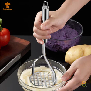 Kittenbaby Tiện Ích Nhà Bếp Sáng Tạo Bùn Báo Chí Masher Puree Máy Làm Nước ép Khoai Tây Inox Máy Nghiền Pusher Dụng Cụ Trái Cây Cocina Cozinha Mới