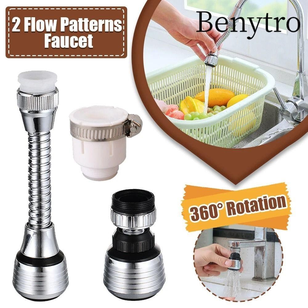 Benytro 1 Bộ Vòi 360 Độ, Vòi Tăng Áp Mở Rộng Tiết Kiệm Nước Xoay Bong Bóng, Đầu Chống Bắn Đa Năng Chế Độ Kép Vòi Lọc