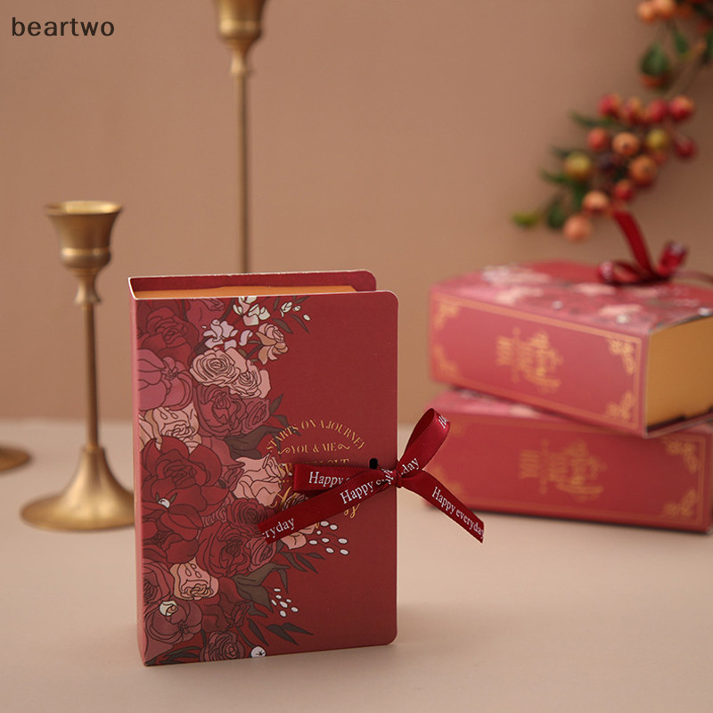 < Beartwo > 1 Hộp Quà Tặng Hình Sách Ith Ruy Băng Bìa Kẹo Sô Cô La Hiện Tại Hộp Đóng Gói Cho Đám Cưới Sinh Nhật Ngày Của Mẹ Đẹp
