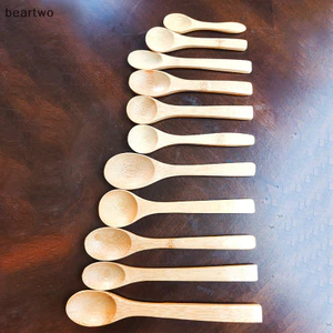 < Beartwo > 1 Chiếc Thìa Canh Nhà Bếp Tre Tự Nhiên Bộ Đồ Ăn Tự Nhiên Ellipse Ladle Muỗng Sản Phẩm Thân Thiện Với Môi Trường Thìa Nấu Mật Ong Cà Phê Đẹp
