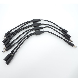4 loại 18awg 2 chiều DC 5.5x2.1 nam nữ sang 2 nam nữ Bộ chia nguồn đầu nối bộ chuyển đổi Cáp cắm dây nối dài F @ V1N