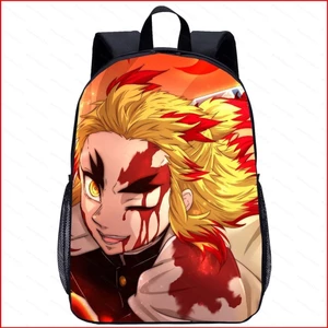 Ba lô Demon Slayer 17 inch túi đi học dành cho học sinh tiểu học và trung học dung tích lớn